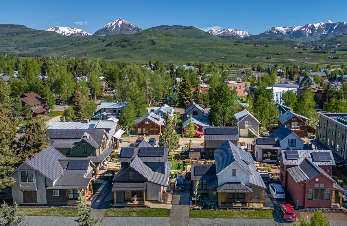 All 6 Cottages from Above